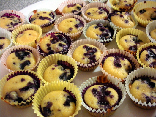 wine soaked blueberry cornbread muffins